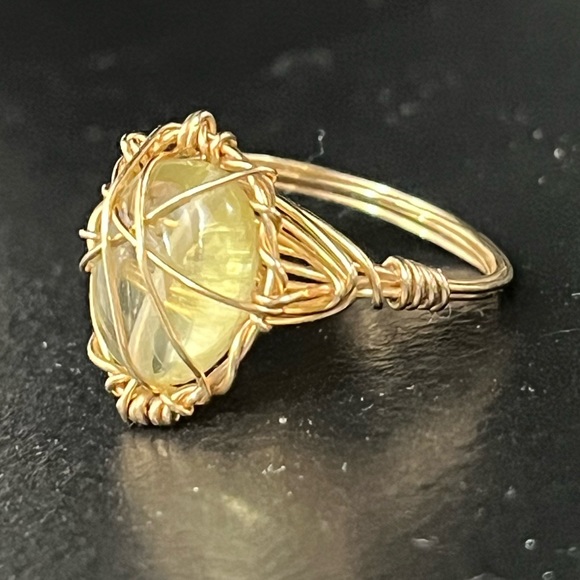 wire ring with citrine stone size 5 - Picture 10 of 14